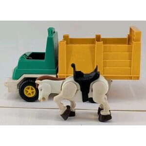 Vtg 1979 #330 Fisher Price Rodeo Rig Husky Helper Farm Truck & Horse Only